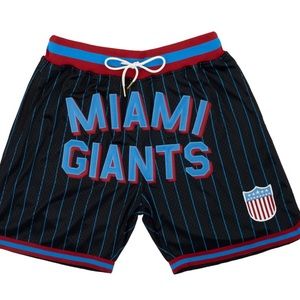 Mens MIAMI GIANTS NEGRO LEAGUE BASEBALL SHORTS NEW